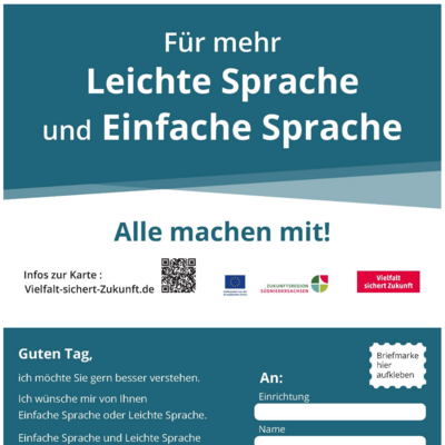 Bild vergr&ouml;&szlig;ern: Karte Aktionstag Leichte Sprache am 28.05.2026
