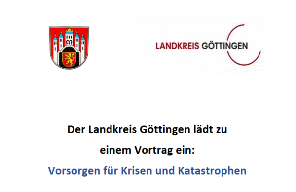 Vorsorge für Krisen und Katastrophen