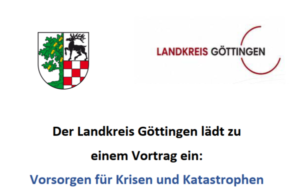 Vorsorge für Krisen und Katastrophen